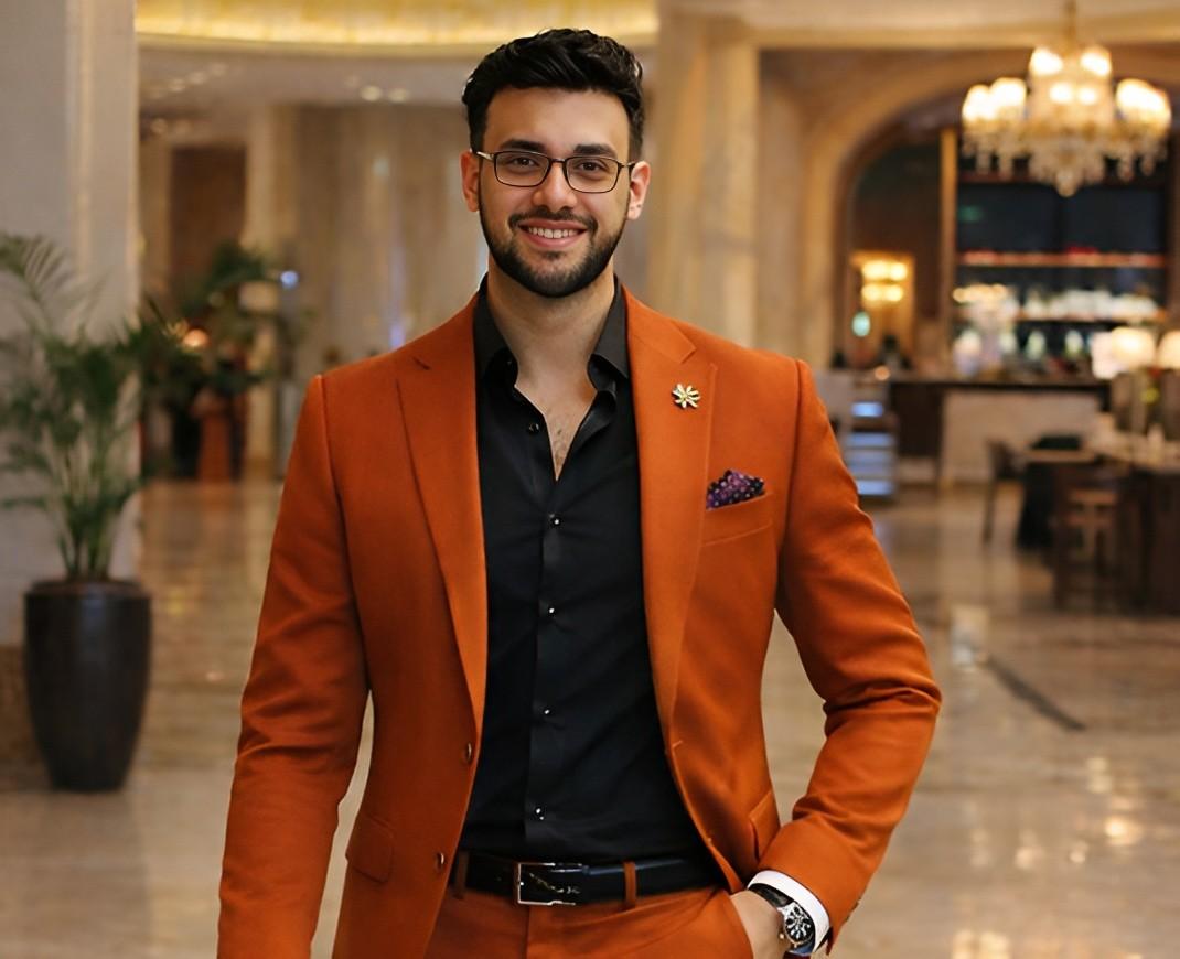 Dr. Danish Salim in an orange suit